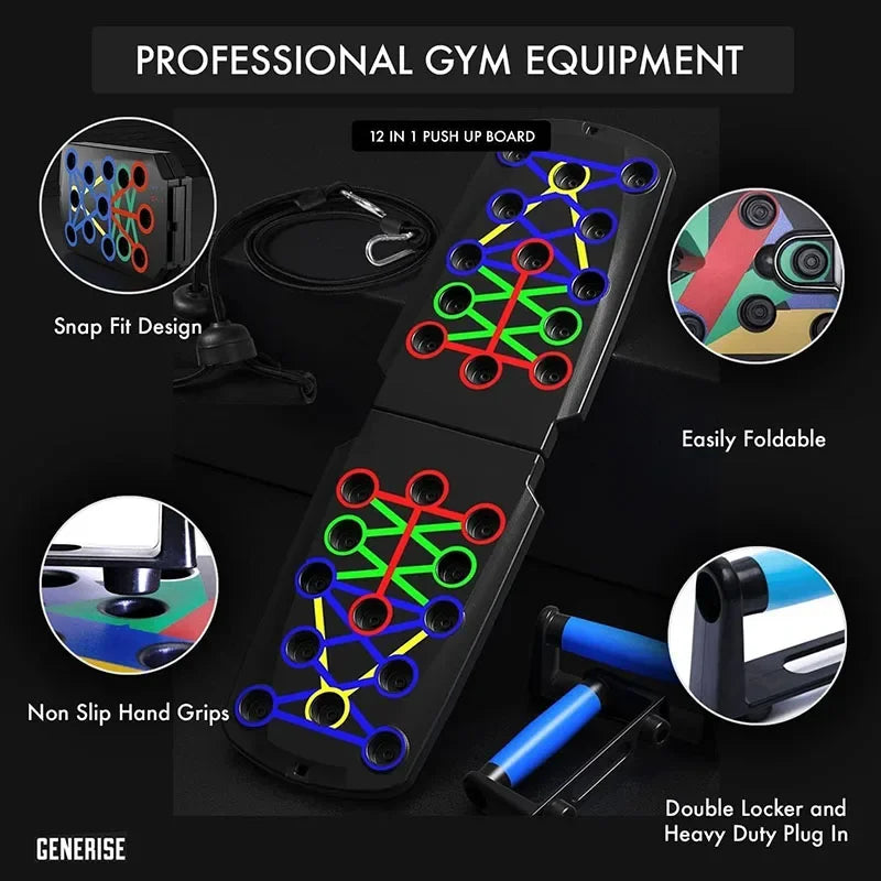 21-in-1 Portable Folding Push-Up Board